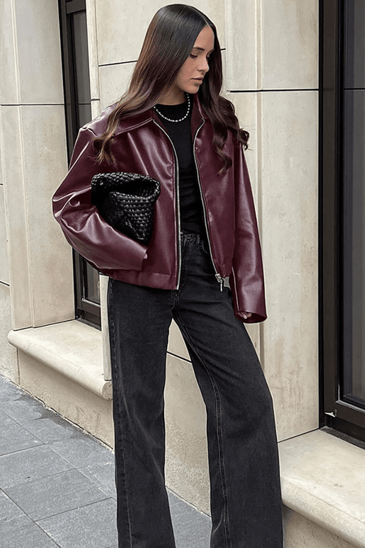 W&W Mode | Kurze Kunstlederjacke