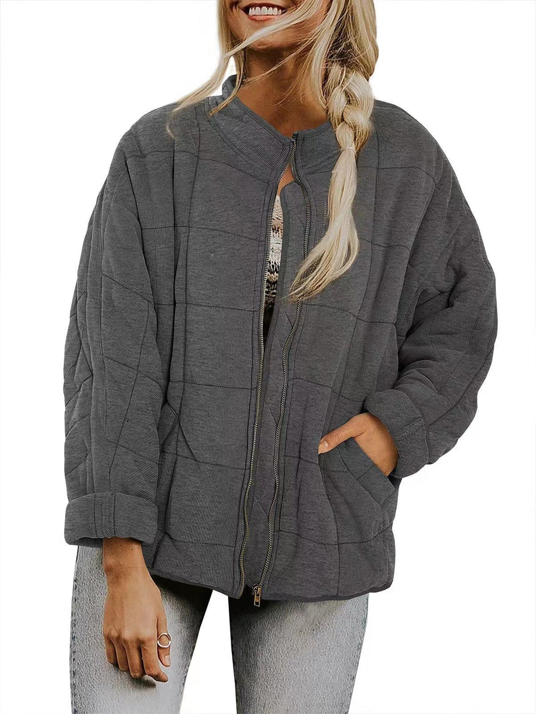 W&W Mode | Lockere Jacke Aus Dicker Baumwolle
