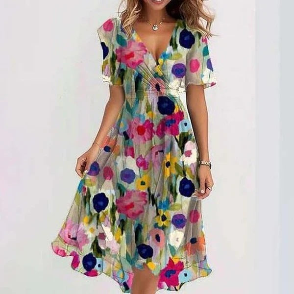 W&W Mode | Damenkleid Mit V-ausschnitt