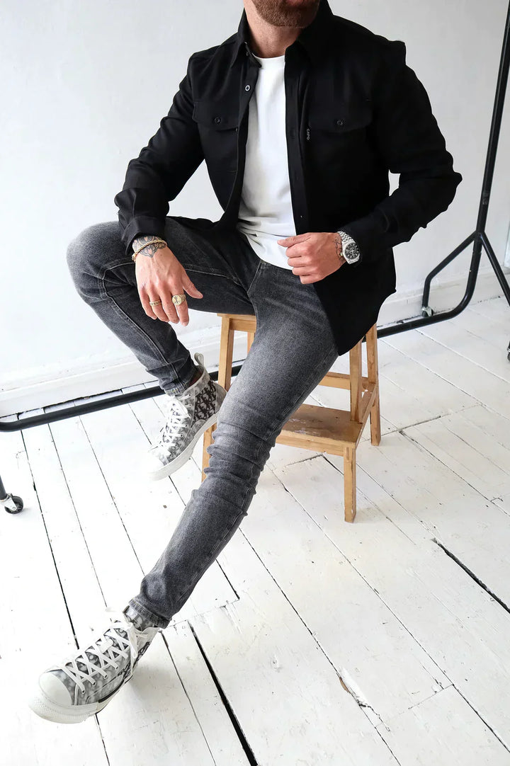 W&W Mode | Premium-Jacke mit Knopfverschluss für Herren | Stylische und bequeme Jacke