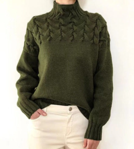 W&W Mode - Damenpullover mit Zopfstrick-Detail