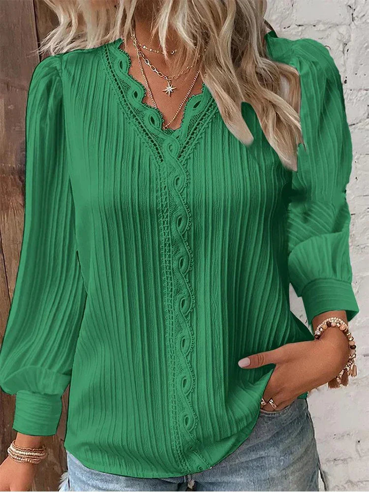 W&W Mode | Leichte Bluse mit Spitzen Details