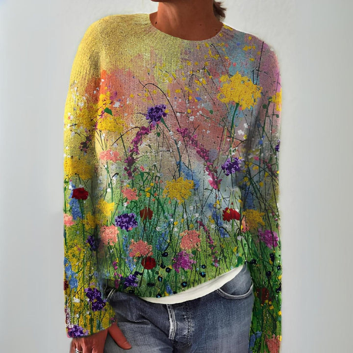W&W Mode | Bequemes Sweatshirt mit Blumenmuster