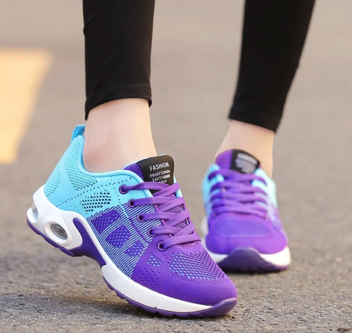 W&W Mode - Orthopädische Leichte, atmungsaktive Sport-Sneaker für Damen | Sportlicher Casual-Running-Schuh mit Air-Cushion-Sohle