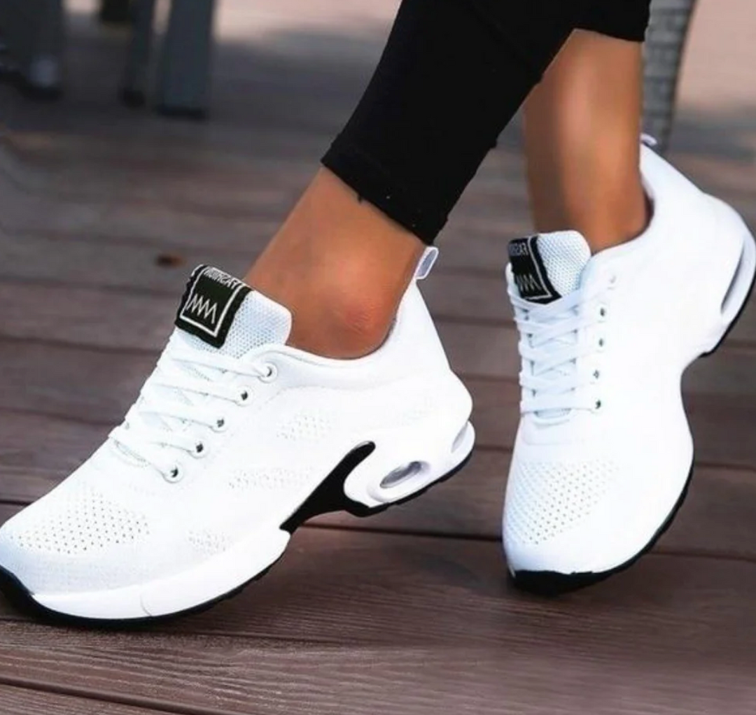W&W Mode - Orthopädische Leichte, atmungsaktive Sport-Sneaker für Damen | Sportlicher Casual-Running-Schuh mit Air-Cushion-Sohle