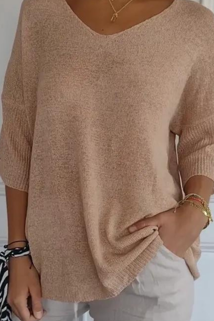 Stricktop mit V-Ausschnitt