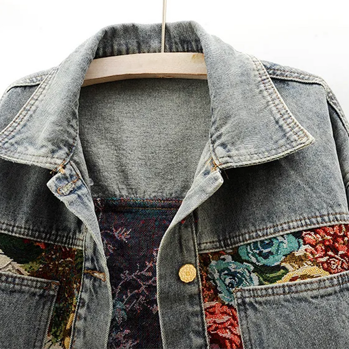 W&W Mode | Jeansjacke mit Blumen