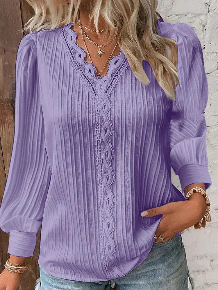 W&W Mode | Leichte Bluse mit Spitzen Details