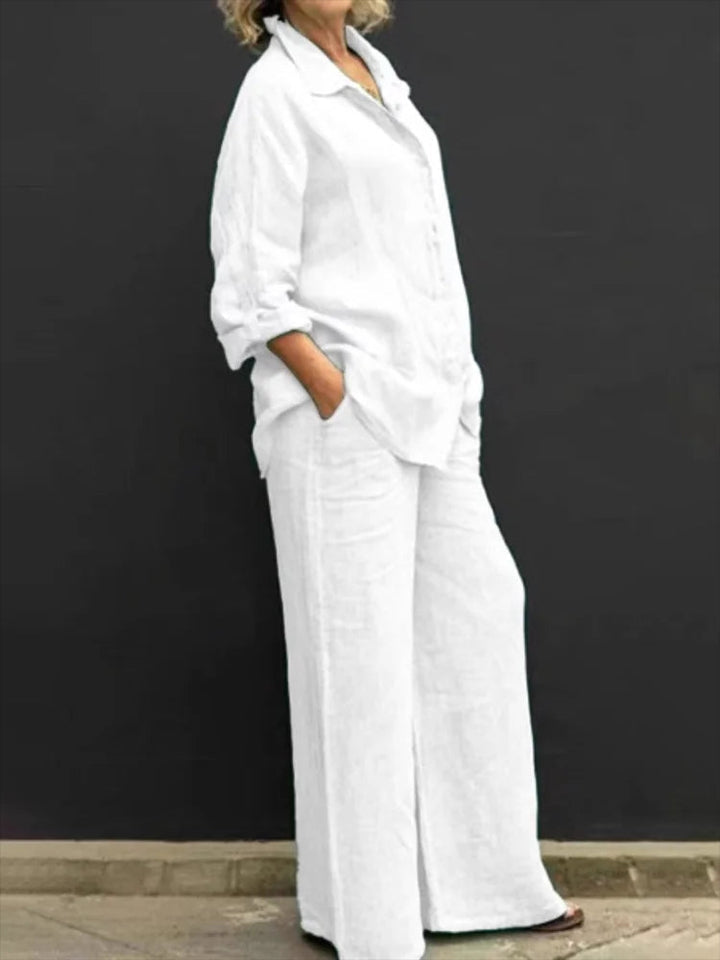 W&W Mode | Elegantes Hemd & Hose Mit Kragen Für Damen