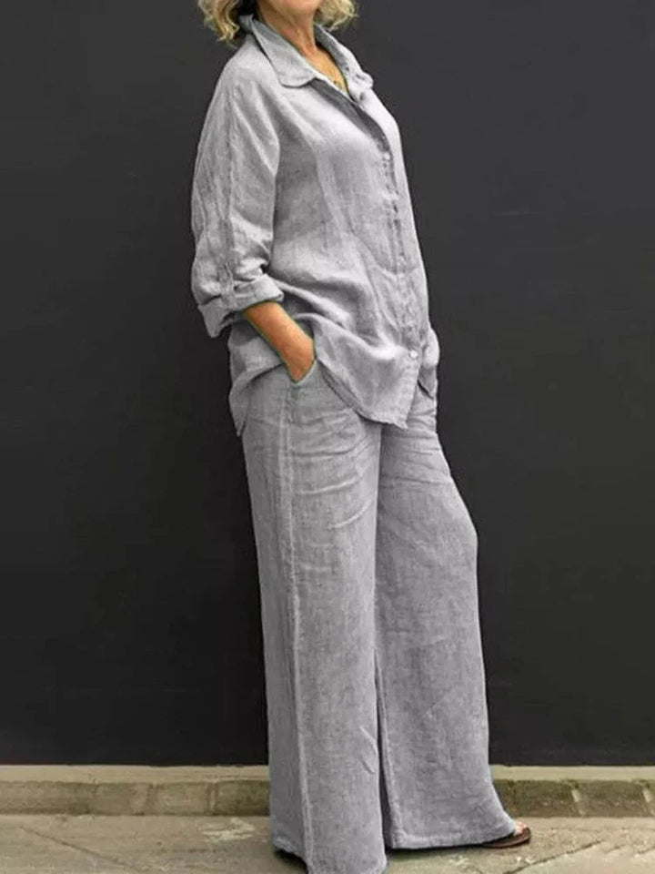 W&W Mode | Elegantes Hemd & Hose Mit Kragen Für Damen