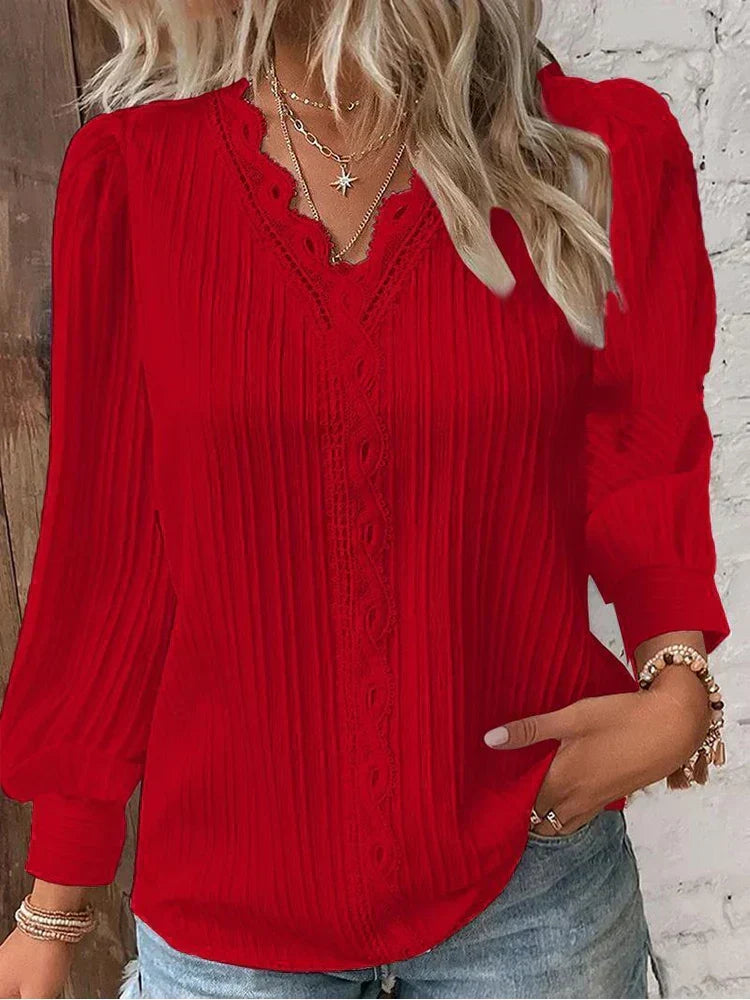 W&W Mode | Leichte Bluse mit Spitzen Details