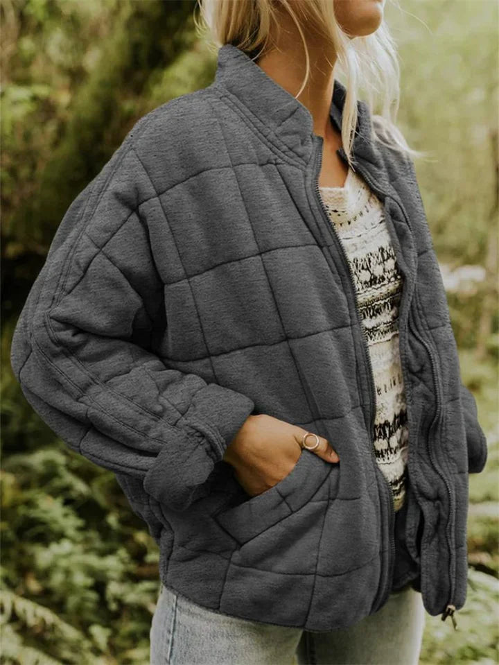 W&W Mode | Lockere Jacke Aus Dicker Baumwolle