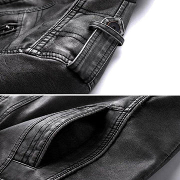 W&W Mode | Zeitlose schwarze Lederjacke für Männer
