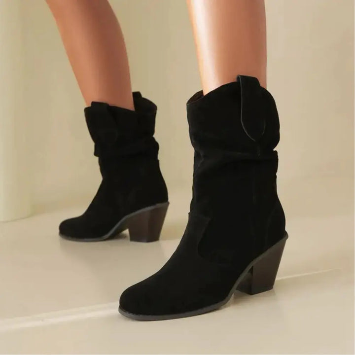 W&W Mode - Damen Western Cowboy Stil Retro-Fashion-Stiefel