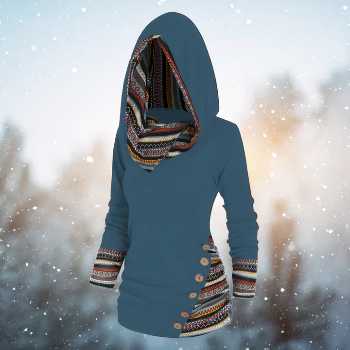 W&W Mode - Stylische Tribal-Pullover Mit Kapuze