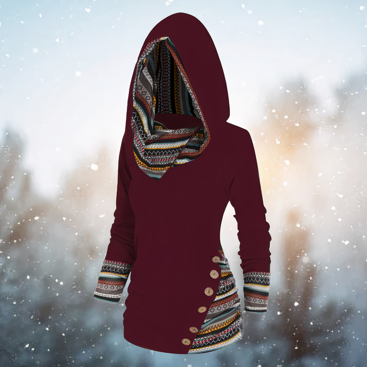 W&W Mode - Stylische Tribal-Pullover Mit Kapuze