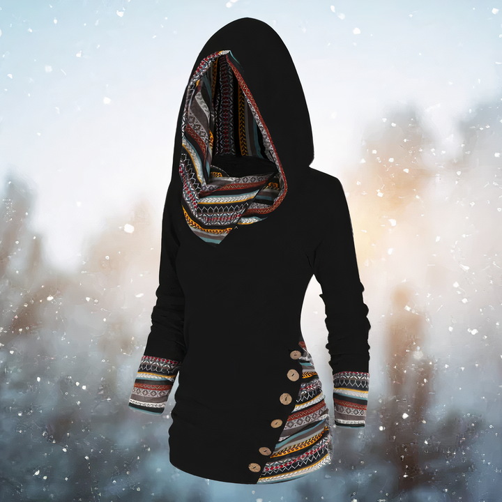 W&W Mode - Stylische Tribal-Pullover Mit Kapuze