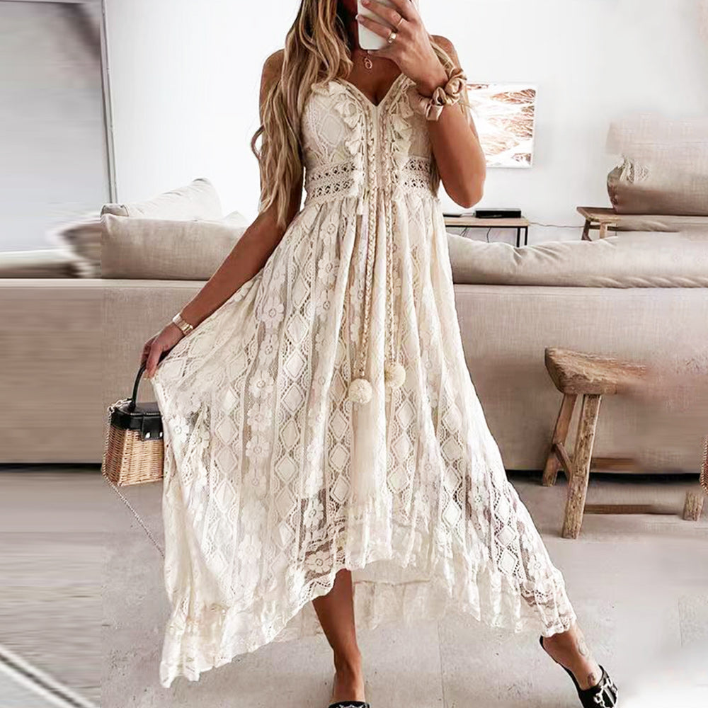 W&W Mode | einfarbiges Sommerkleid aus Spitze