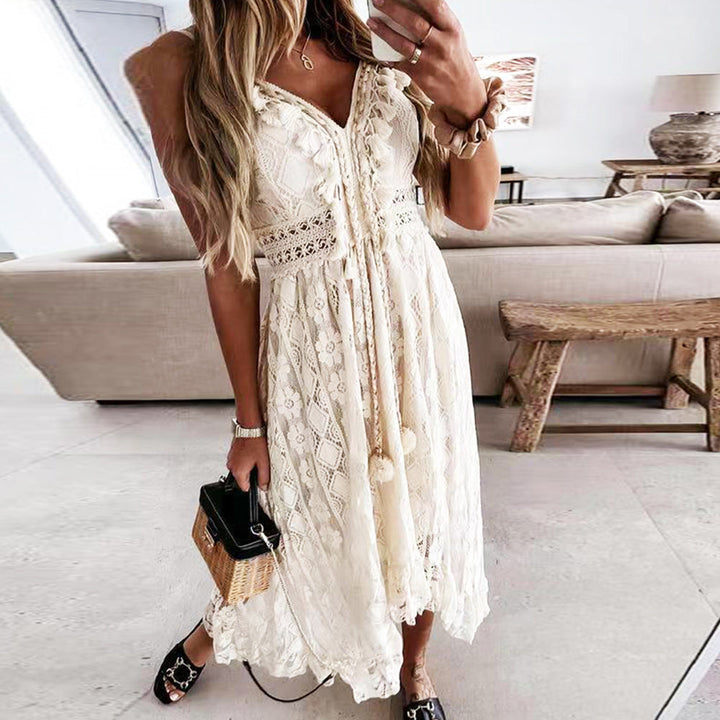 W&W Mode | einfarbiges Sommerkleid aus Spitze