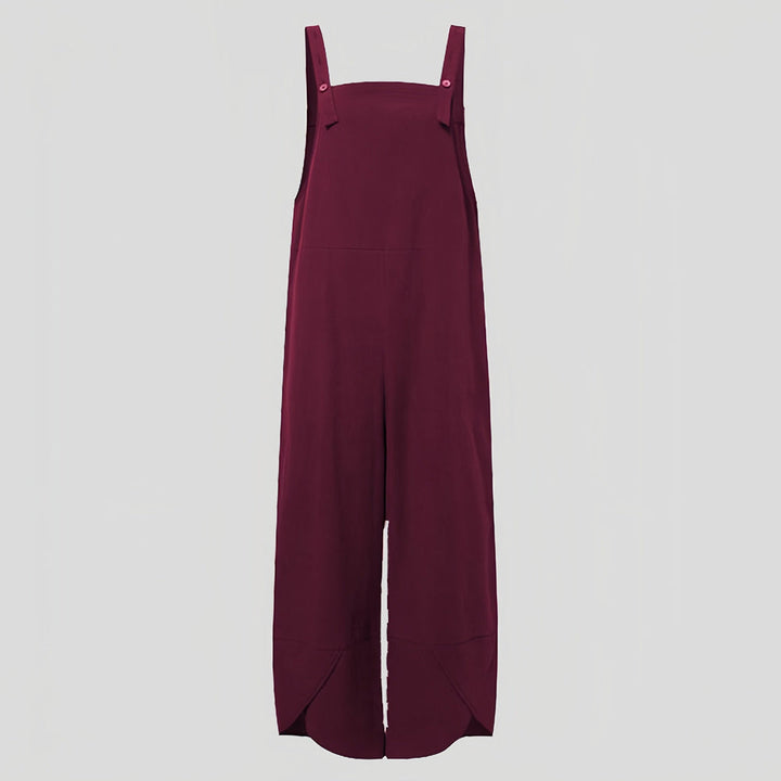 W&W Mode | Lässiger, lockerer Overall in Volltonfarbe für Damen