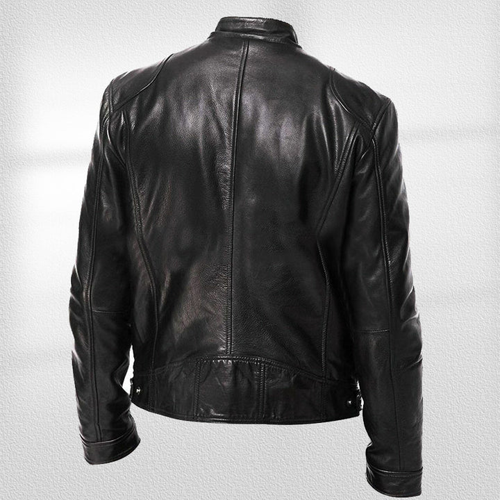 W&W Mode | Stehkragen, Trendige Lederjacke, Hübsche Motorrad-Lederjacke