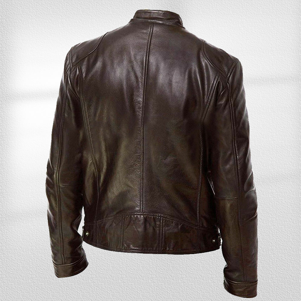 W&W Mode | Stehkragen, Trendige Lederjacke, Hübsche Motorrad-Lederjacke