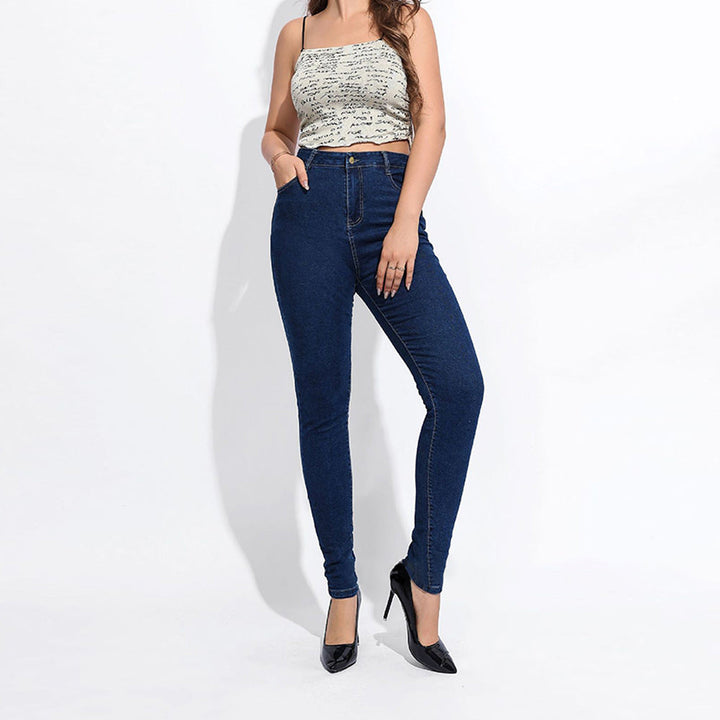 W&W Mode | Jeans Mit Hoher Taille, Schlankmachend, Hochelastisch, Po-Lifting, Röhrenjeans