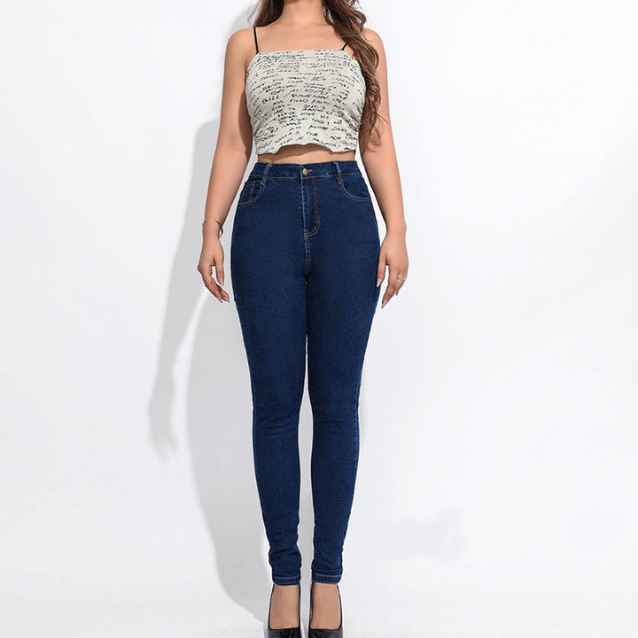 W&W Mode | Jeans Mit Hoher Taille, Schlankmachend, Hochelastisch, Po-Lifting, Röhrenjeans