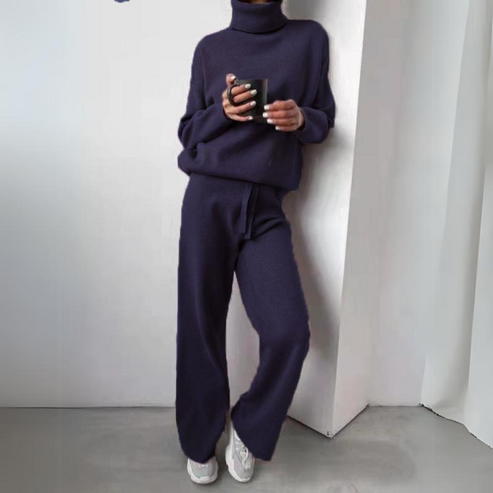W&W Mode | Bequemes 2-Teiliges Set Aus Rollkragenpullover Und Langer Hose