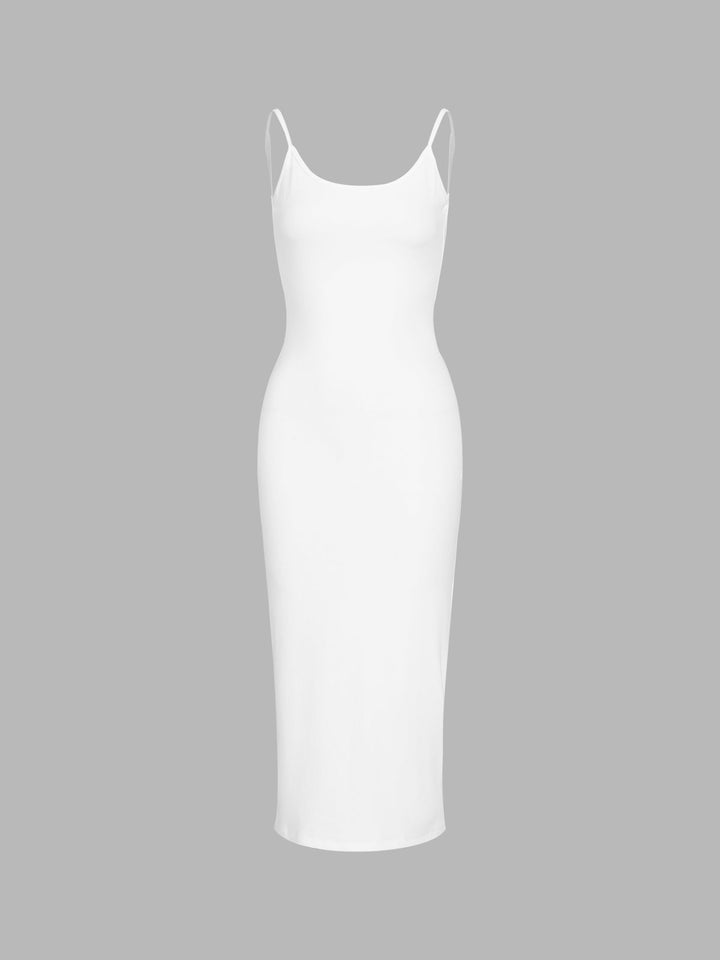 W&W Mode | Klassisches Offene Rücken Midi Kleid