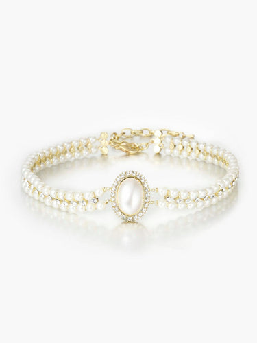 W&W Mode | Weinlese Doppel Layer Choker Halskette Mit Perlen