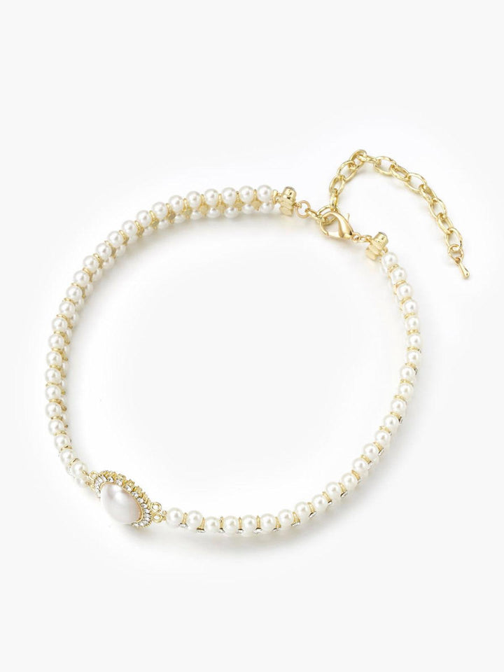 W&W Mode | Weinlese Doppel Layer Choker Halskette Mit Perlen