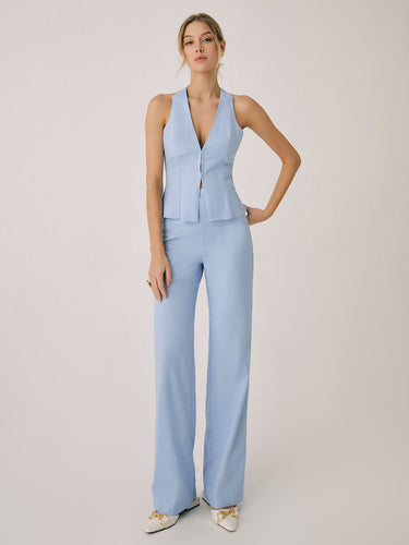 W&W Mode | Elegantes Zweiteiliges Satz Mit Weste & Weitbein Hose