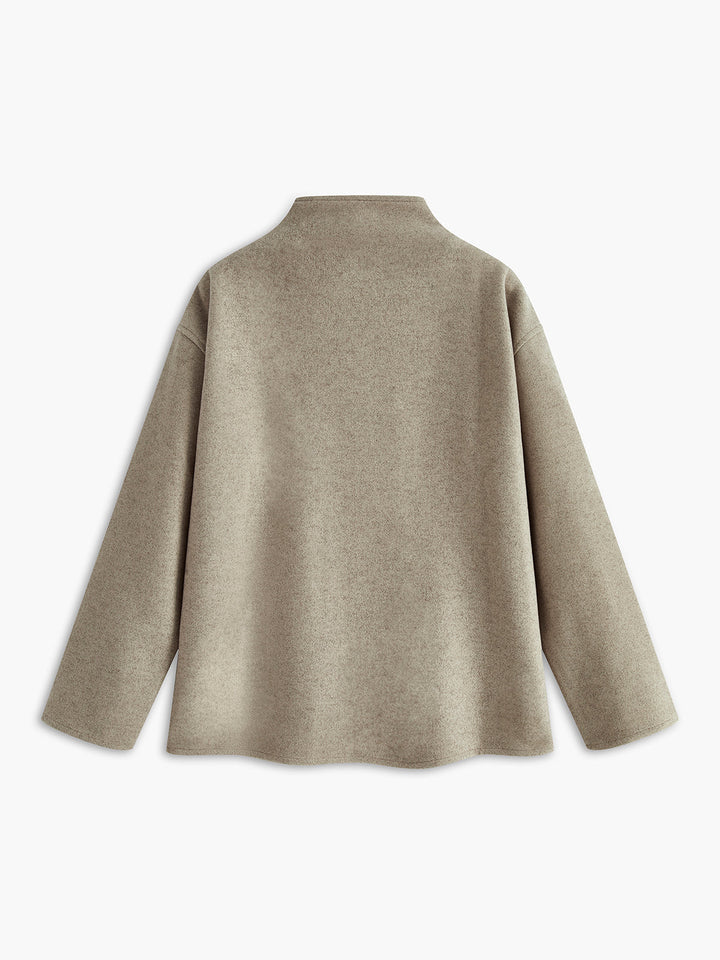 Damen kurze Jacke mit doppelter Knopfleiste und lässiger Passform