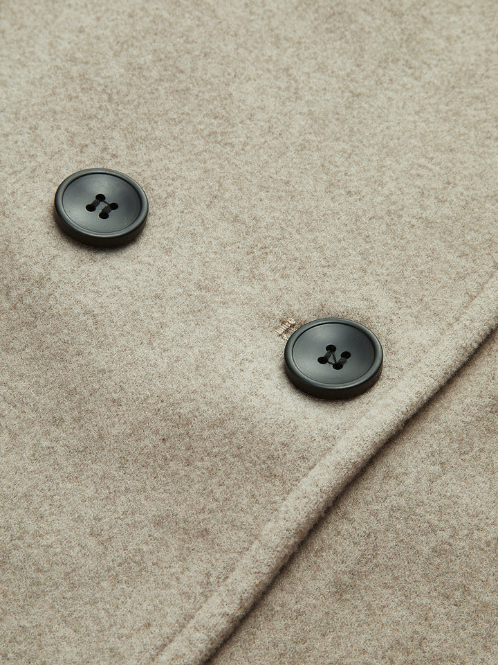 Damen kurze Jacke mit doppelter Knopfleiste und lässiger Passform