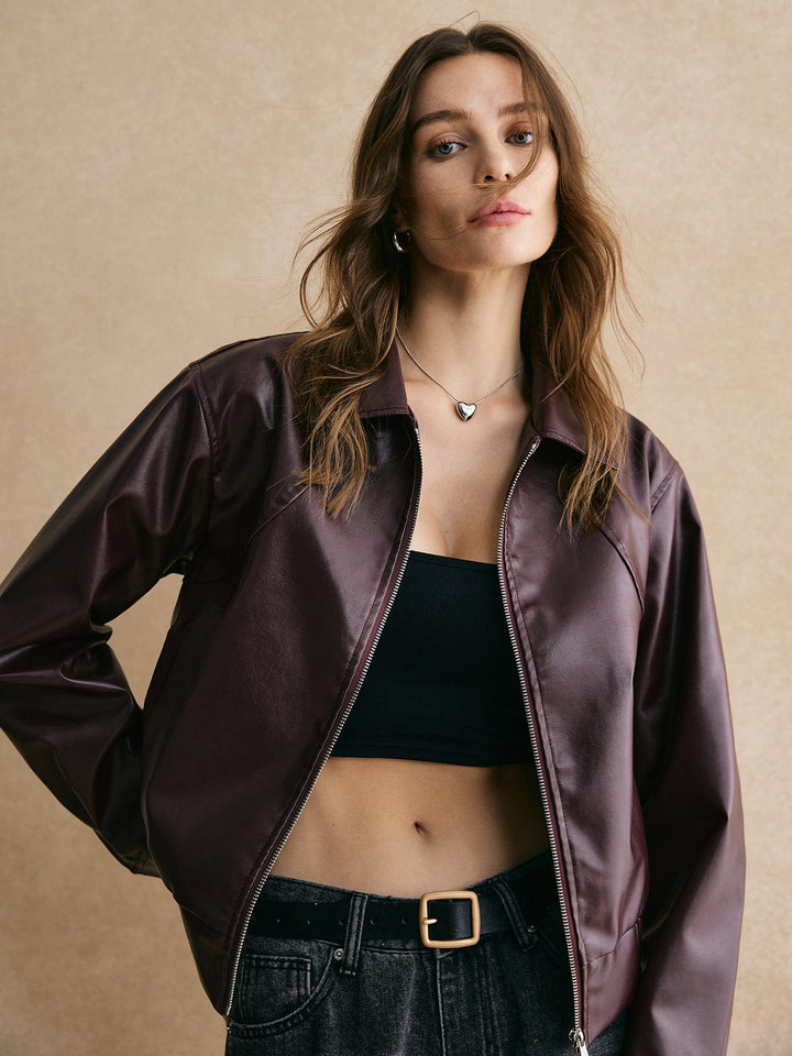 W&W Mode | Cropped Lederjacke Modern, Elegant & Zeitlos