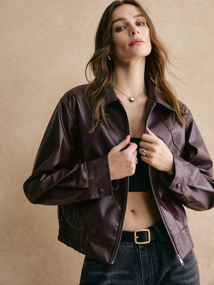 W&W Mode | Cropped Lederjacke Modern, Elegant & Zeitlos