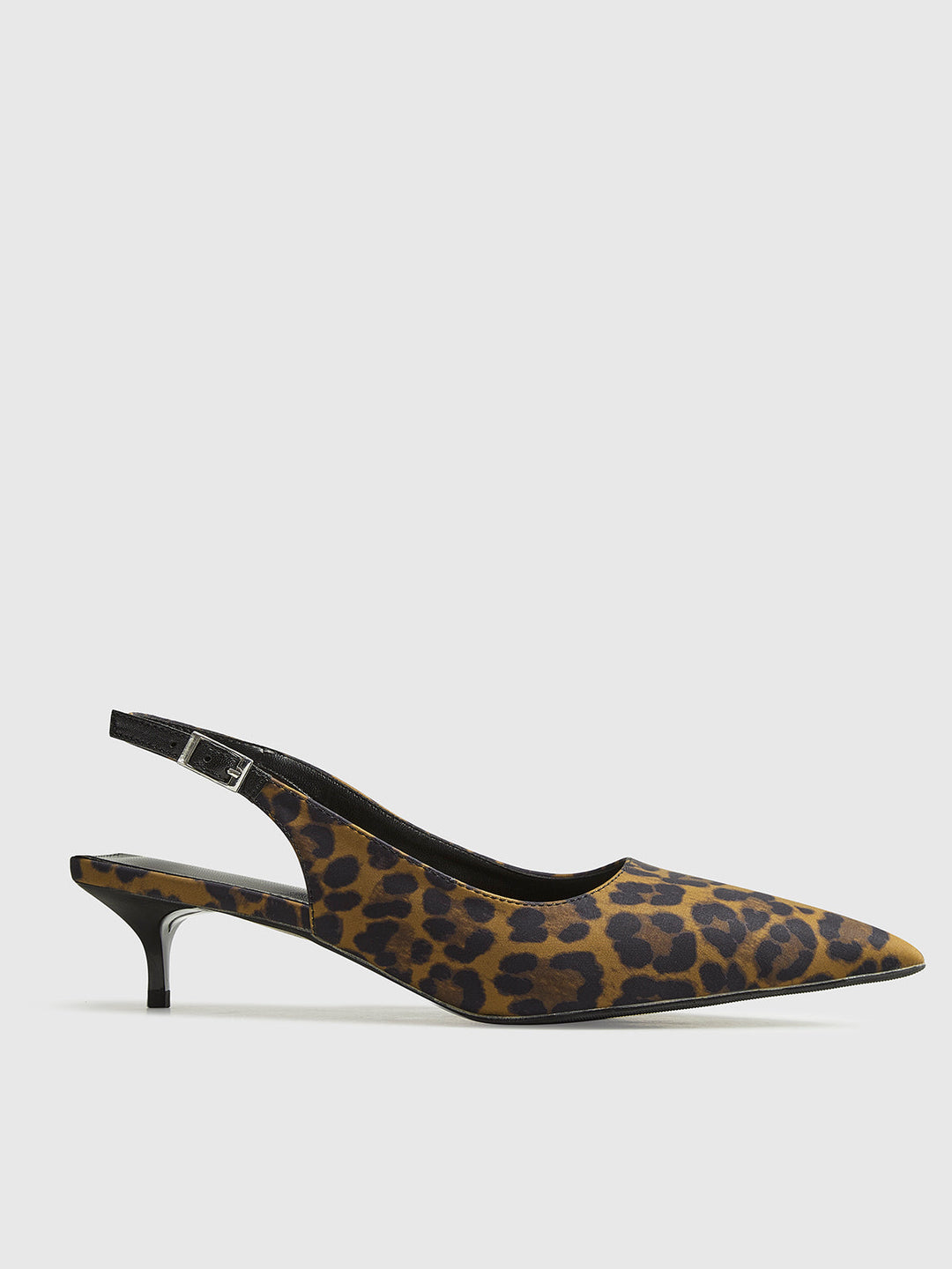 W&W Mode | Leopard Kitten Slingback Pumps