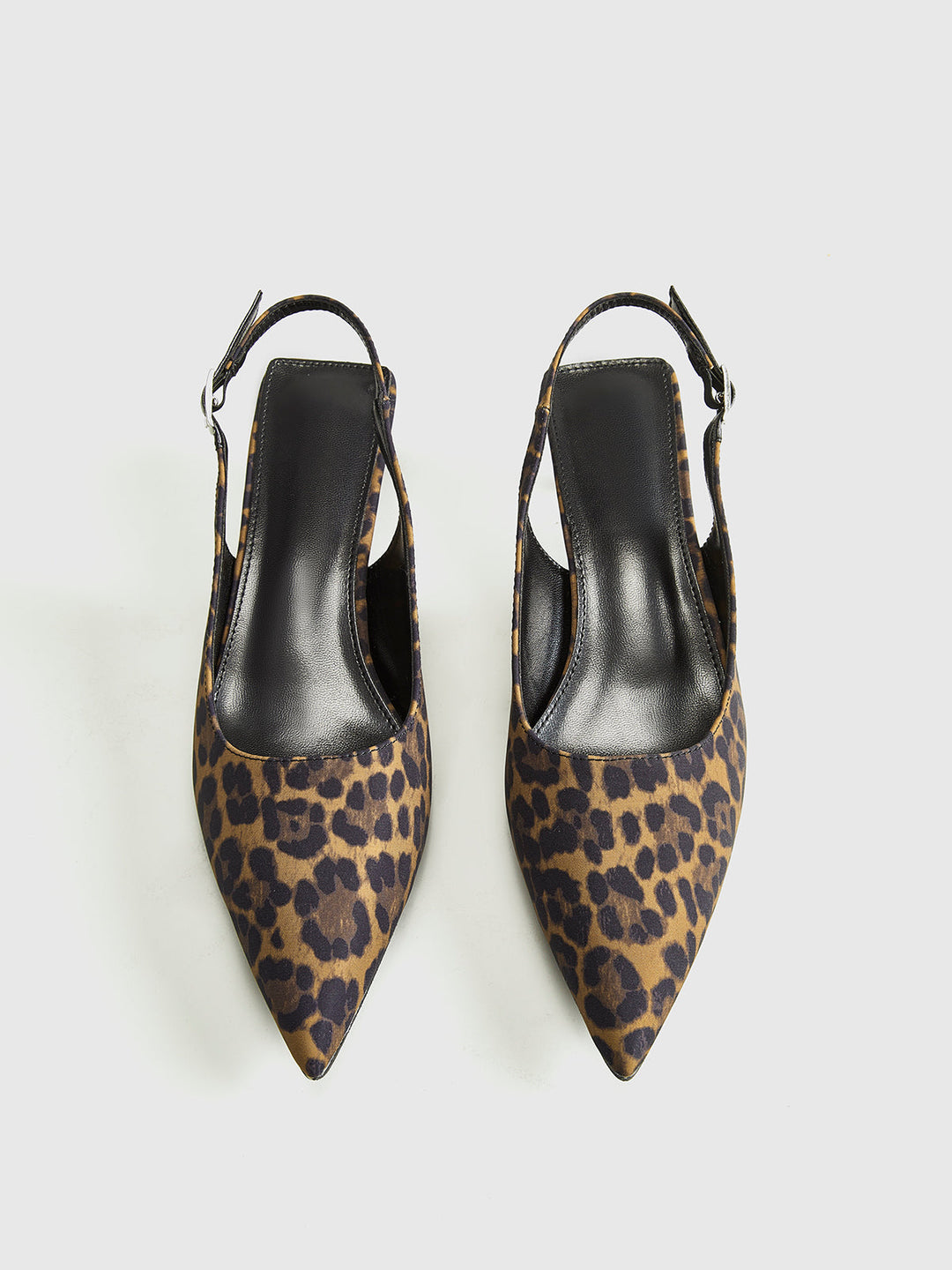 W&W Mode | Leopard Kitten Slingback Pumps