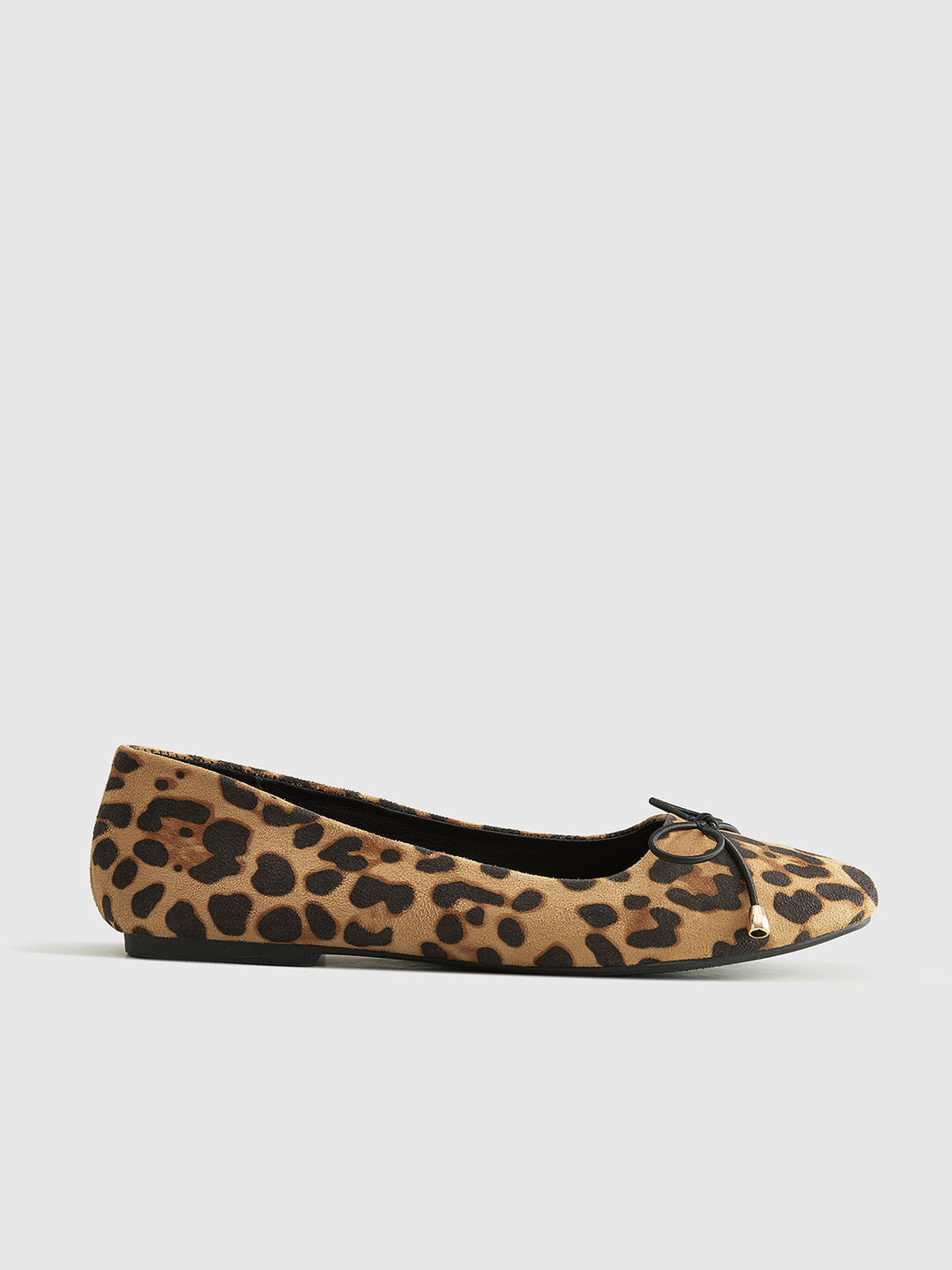 W&W Mode | Bow Decor Leopard Print Ballerinas