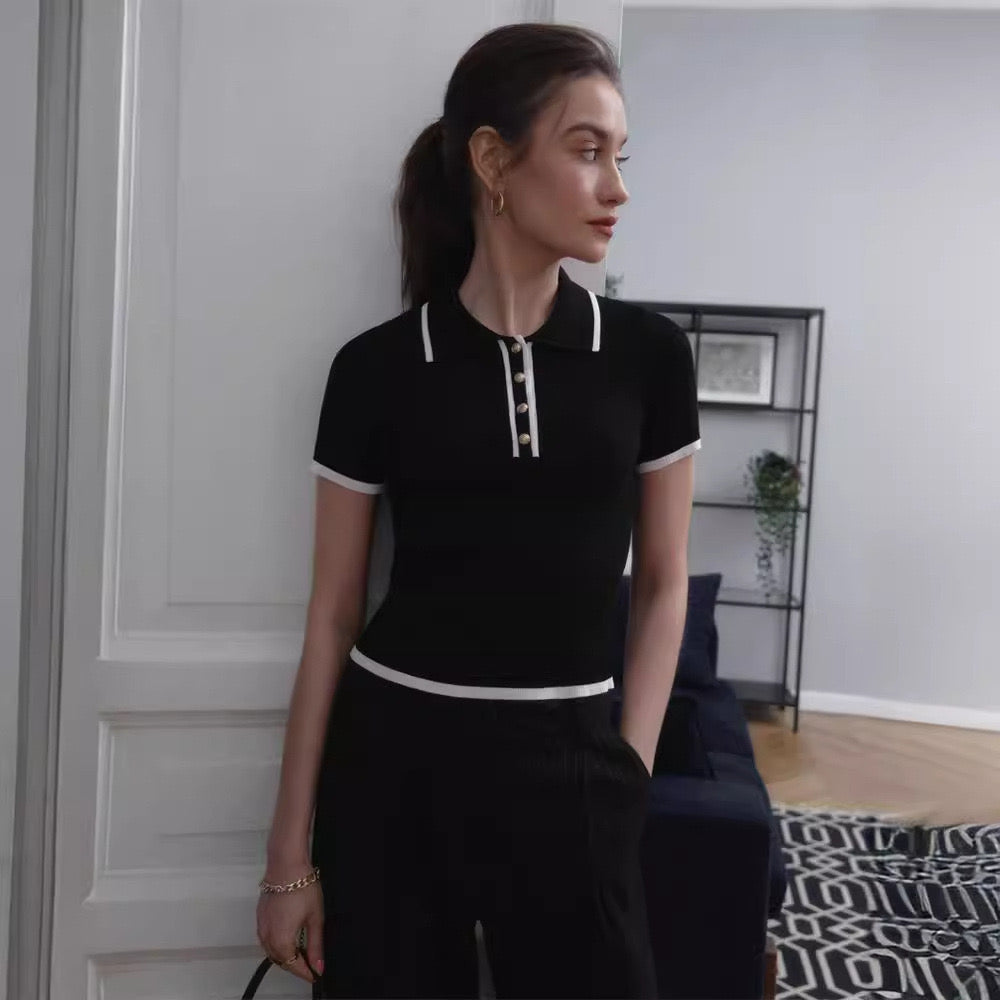 W&W Mode | Strick Polo Für Damen