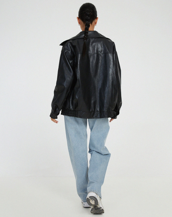 W&W Mode - Lässige Lederjacke für Damen