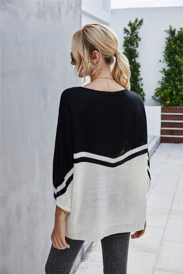 W&W Mode Strick Große Größe Fledermausärmel Strickpullover