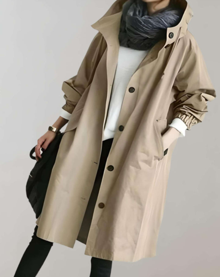 W&W Mode | Warmer Trenchcoat Mit Kapuze