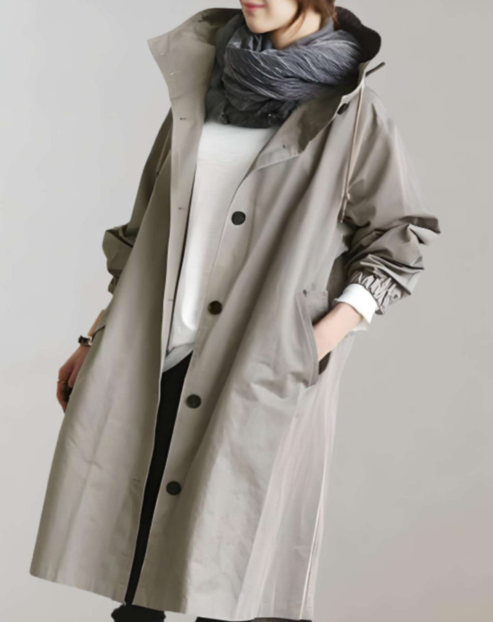 W&W Mode | Warmer Trenchcoat Mit Kapuze