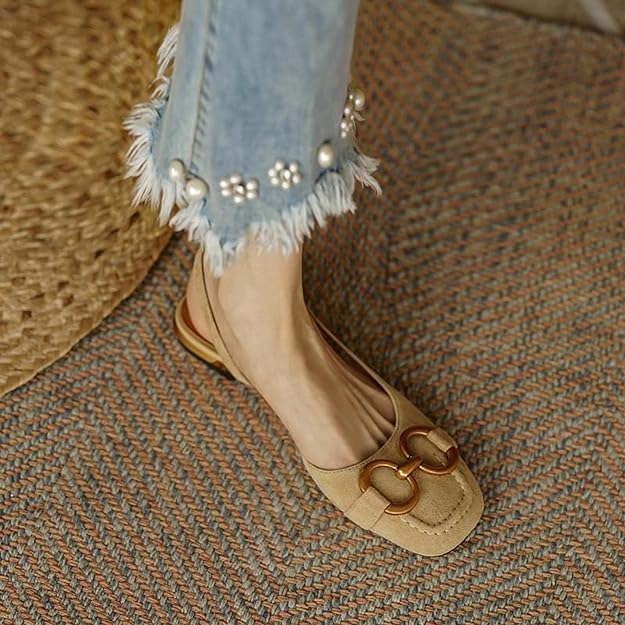 W&W Mode | Schuhe Frauen flach offener Rücken Sommerschuhe