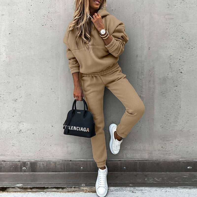 W&W Mode | Set - bequemer Damen Jogginganzug mit Kapuze