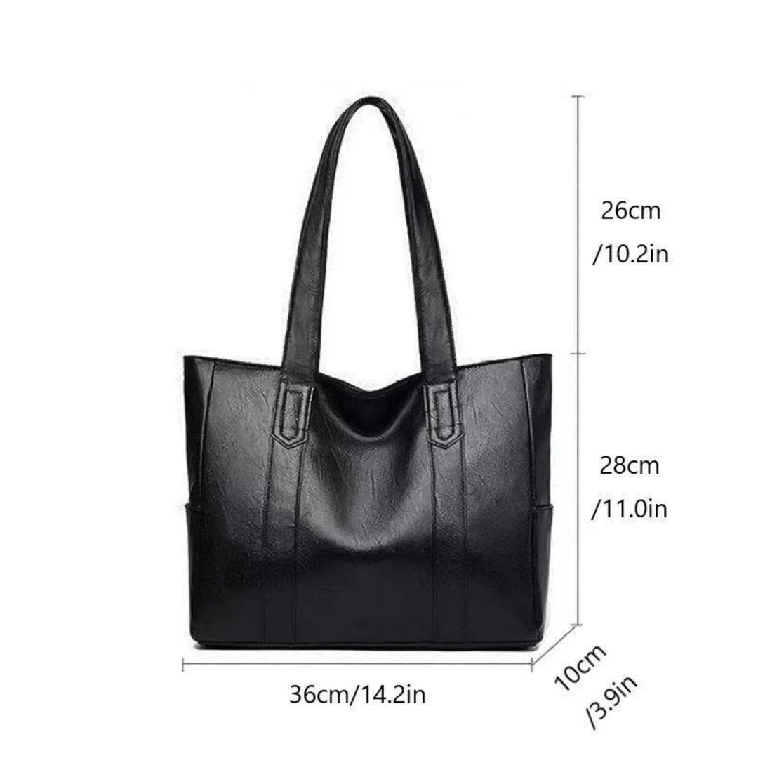 Damen Schultertasche aus echtem Leder im Vintage-Stil