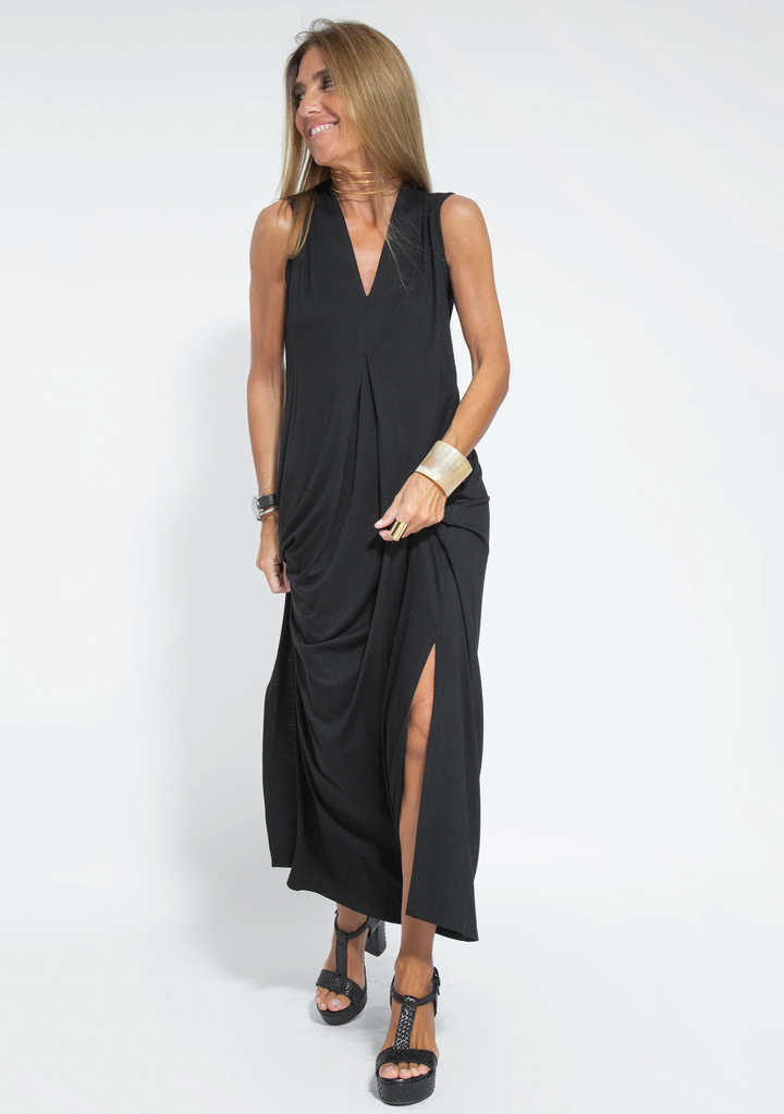 W&W Mode - Ensemble bestehend aus einem langen, figurformenden Kleid und einer Weste