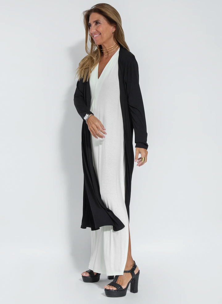 W&W Mode | Set aus langem schlankmachenden Kleid und Weste